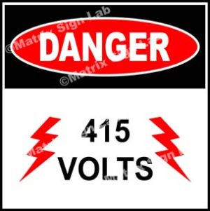 415 Volts Sign - MSL19697