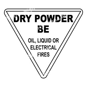 Dry Powder BE - Oil, Liquid Or Electrical Fires Sign