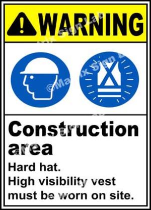 Construction Area Warning Sign