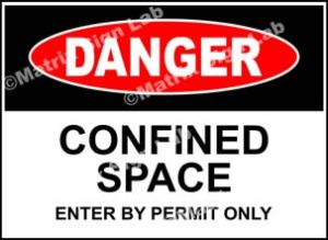Confined Space Enter By Permit Only Sign
