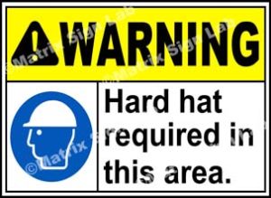 Hard Hat Required In This Area Sign - MSL19325