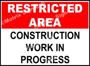 Restricted Area Construction Work In Progress Sign And Images In India With Online Shopping Website