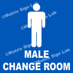 Male Change Room Sign