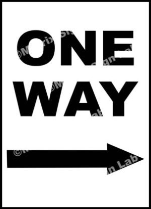 Right One Way Sign