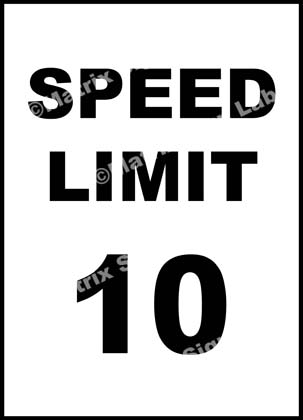 Speed Limit 10 KMPH Sign