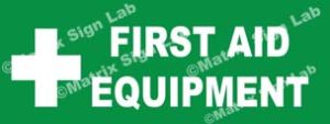 First Aid Equipment Sign