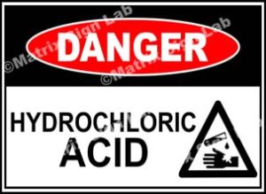 Hydrochloric Acid Sign