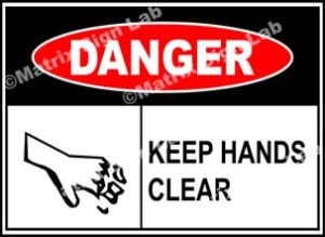 Keep Hands Clear Sign - MSL39113