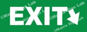 Right Side Exit Sign